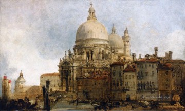  canal - Blick auf die Kirche von santa maria della salute auf dem großen Kanalvenice mit dem Dogana jenseits von 1851 David Roberts